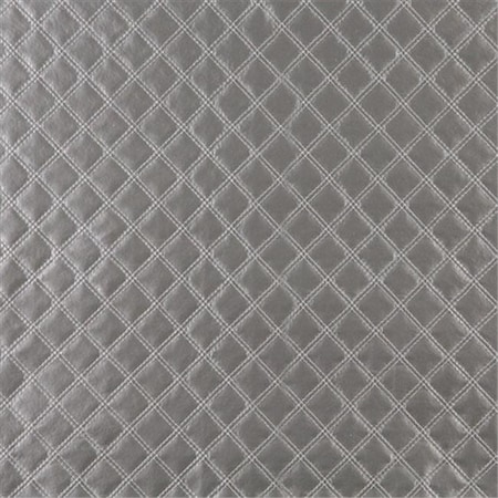 Fine-Line 54 in. Wide Silver; Shiny Metallic Diamonds Upholstery Faux Leather FI59986